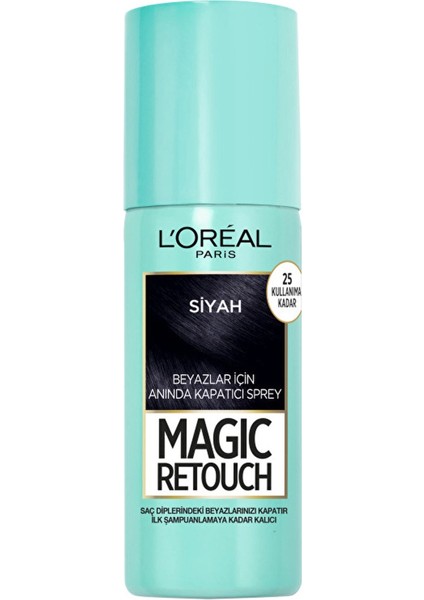 Magic Retouch Beyazlar Için Anında Kapatıcı Sprey Siyah 75 ml