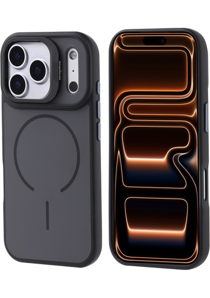 Apple iPhone 17 Pro Max Uyumlu Kamera Standlı Magsafe Sarj Özellikli Kılıf