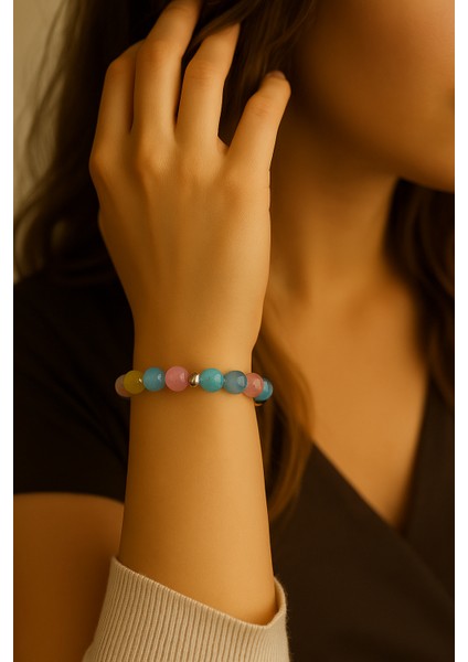 Orijinal Doğal Taş El Yapımı Enerji - Uyum - Denge Sağlayan Bileklik-2