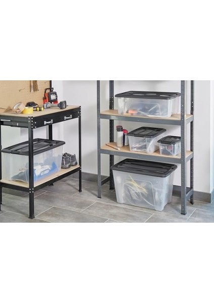 Ohyama, Saklama Kutuları, Saklama Kutusu Çok Fonksiyonlu, 4&apos;lü Set Plastik Kutu 60 L, Kapak, Ergonomik Sap, Çatı Katı, Oda, Oturma Odası - New Top Box Ntb-60 - Siyah fiyatları