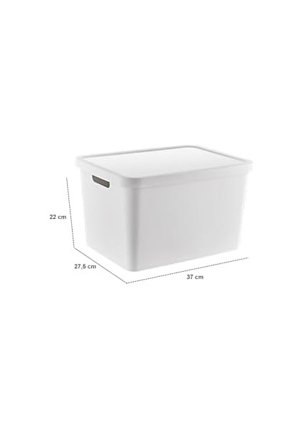 4&apos;lü Set Stafi Çok Amaçlı Kapaklı Kutu Beyaz 18 Lt - Beyaz, Çok Amaçlı Kapaklı Kutu, Ev-Ofis-Depo Için, Kapaklı Saklama Kutusu modelleri