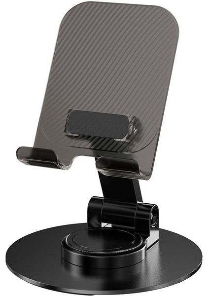 Ms-14 Taşınabilir Katlanabilir 360 Dönebilen Karbon Çelik Tasarımlı Telefon ve Tablet, Siyah