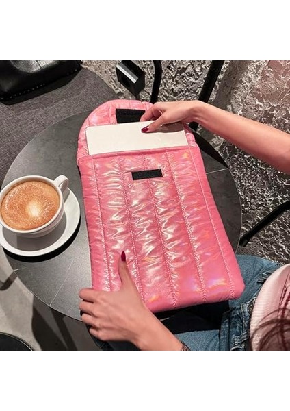 Y Puffer Candy Pink, Su Itici, Pedli Bilgisayar Çantası,13’’/14’’,,tablet,ipad,laptop Kılıfı modelleri