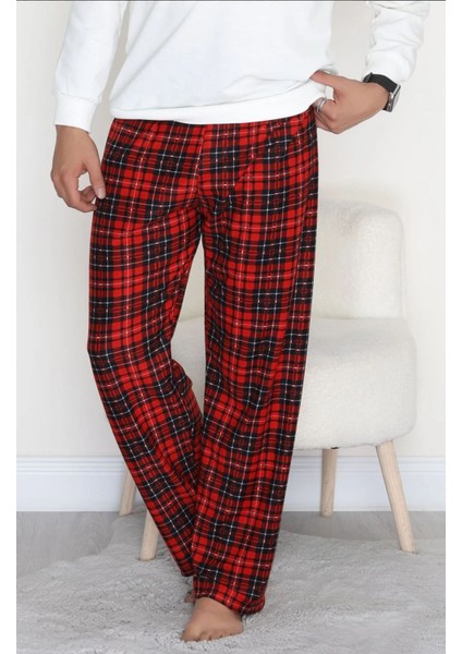 Erkek Kırmızı Ekose Pijama Altı -Yumuşak Dokulu fırsatları