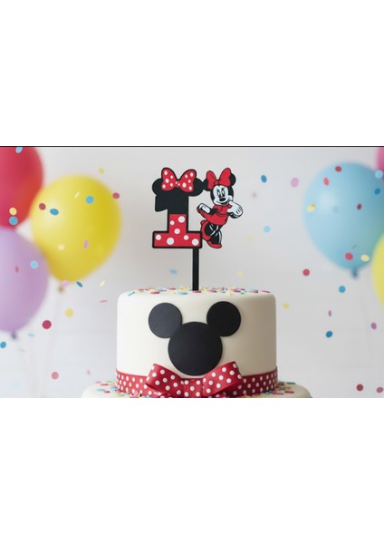 Minnie Mouse 1 Yaş Paşta Süsü