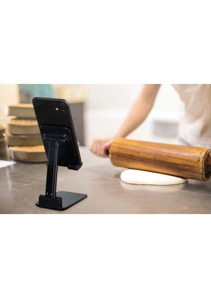 Masaüstü Telefon Tutucu Masaüstü Tablet Tutacak Şarj, Siyah fiyatları