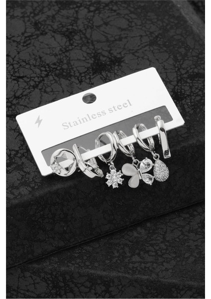 Çelik Altılı Küpe