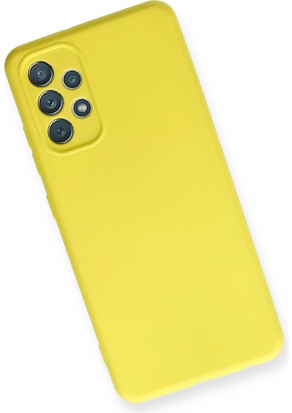 Samsung Galaxy A32 Kılıf Nano Içi Kadife Silikon - Sarı modelleri