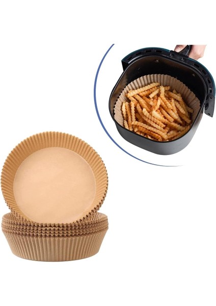 Air Fryer Pişirme Yağlı Kağıdı Yağ Geçirmez Yapışmaz Gıda Bir Çok Modele Uyumlu Pişirme Kağıdı Yuvarlak Tabak Model
