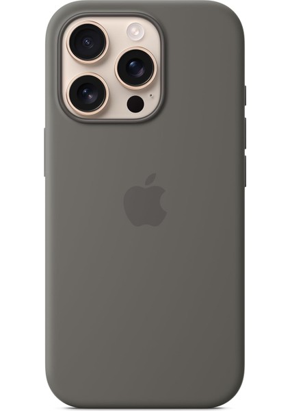 16 Pro Için Magsafe Özellikli Silikon Kılıf - Taş Grisi ​​​​​​​