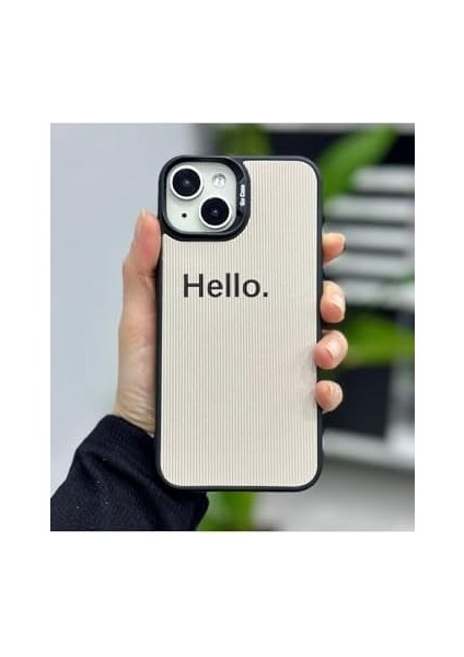 Go Aksesuar 13 ve 14 ile Uyumlu Kaplama Hello Tasarımlı Kılıf fiyatları