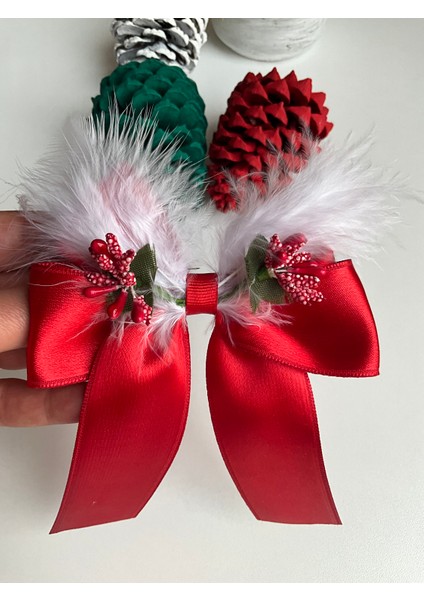 Kırmızı Kurdele Özel Tasarım Klipsli Tok