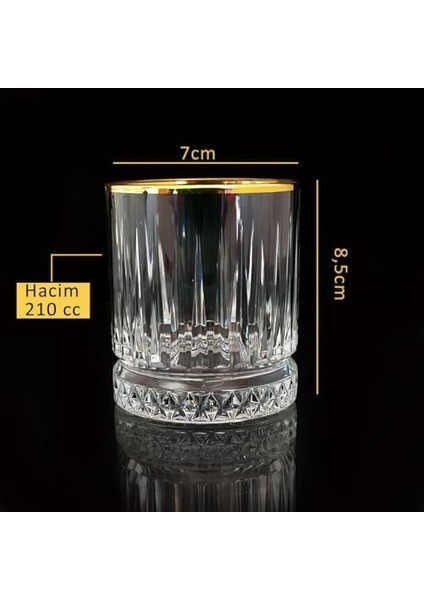 210 cc Yaldızlı Cam Viski Kadehi Küçük Boy Şık Tasarım modelleri
