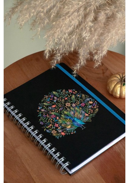 Tavus Kuşu Süresiz Akademik Planlayıcı Ajanda Hediyeli +