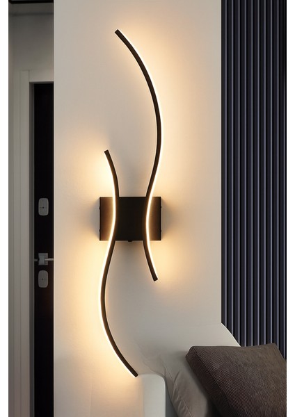 Samsung Ledli Dekoratif Duvar Aplik Aydınlatma Otel Salon Yatak Odası Siyahkasa Günışığı