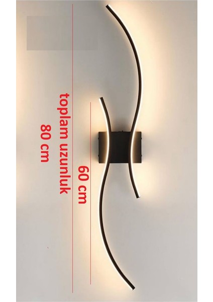 Samsung Ledli Dekoratif Duvar Aplik Aydınlatma Otel Salon Yatak Odası Siyahkasa Günışığı