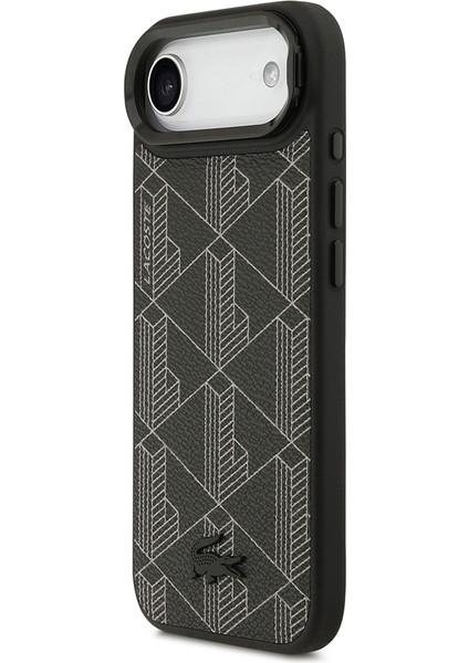 iPhone 17 Air Kılıf Lacoste Lisanslı M-Safeli Standlı Pu Deri Karışık Monogram Desenli Kapak Siyah fiyatları