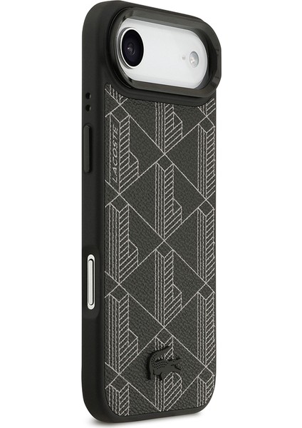 iPhone 17 Air Kılıf Lacoste Lisanslı M-Safeli Standlı Pu Deri Karışık Monogram Desenli Kapak Siyah fırsatları