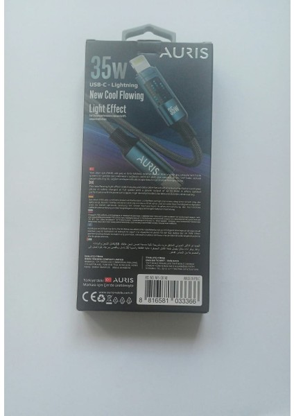 Auris ARS-CB140 35W Type-C To Lightning iPhone Uyumlu Örgülü Data&şarj Kablosu fiyatları