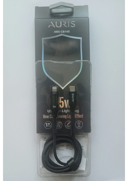 Auris ARS-CB140 35W Type-C To Lightning iPhone Uyumlu Örgülü Data&şarj Kablosu modelleri