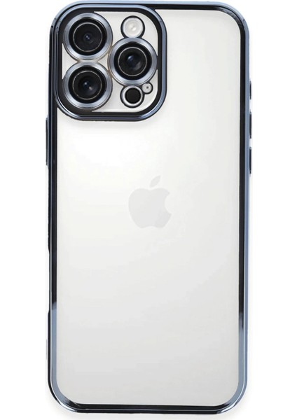 iPhone 16 Pro Kılıf Lensli Silikon - Açık Mavi