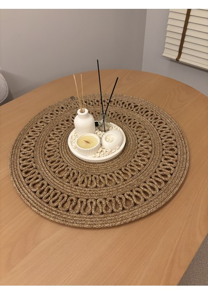 Arion Hasır Jüt Yuvarlak Runner 60X60 indirimleri