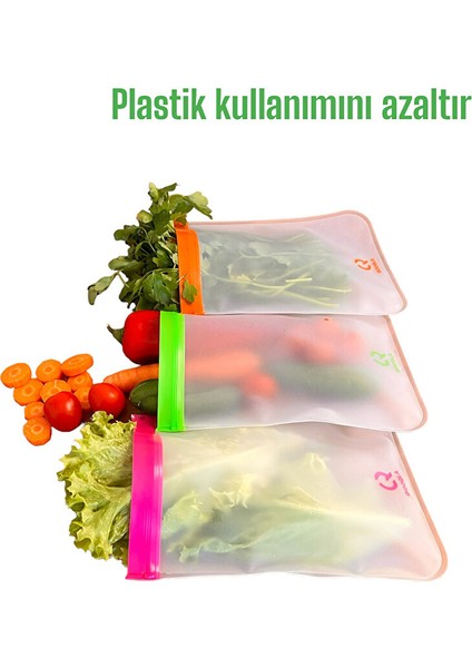 Yıkanabilir Gıda Saklama Poşeti - Büyük Boy (19X25CM) modelleri