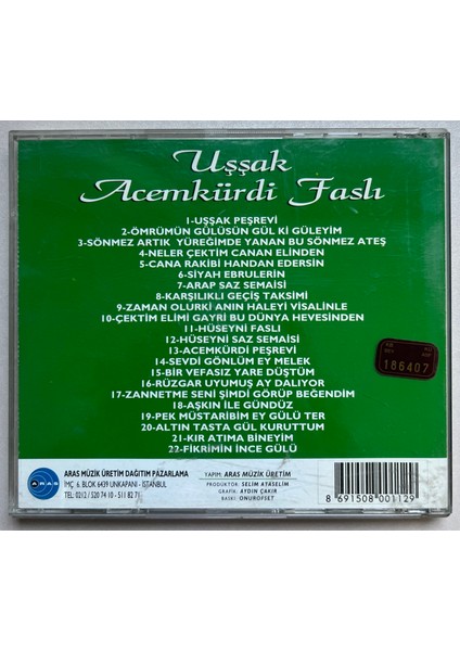 Kemal Gürses Uşşak Acemkürdi Faslı CD (Orijinal Dönem Baskı Cd) fiyatları