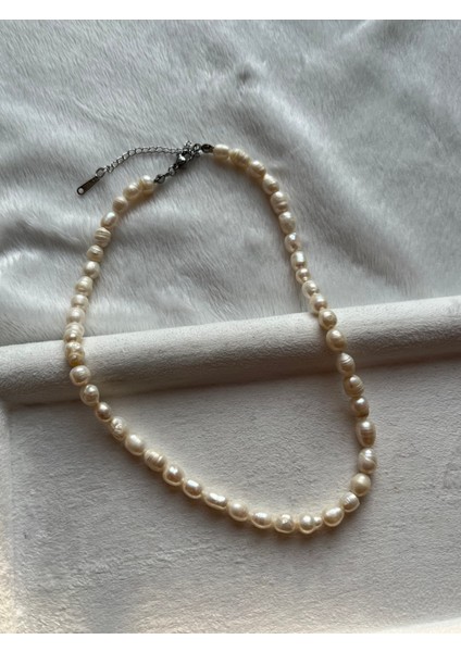 Gerçek Inci Çelik Aparatlı Kararmaz Kolye El Yapımı fiyatları