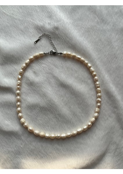 Gerçek Inci Çelik Aparatlı Kararmaz Kolye El Yapımı fırsatları