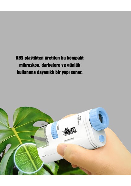 Techmrt Taşınabilir Eğitim Mikroskobu 80X–200X LED Işıklı ve Darbeye Dalı indirimleri