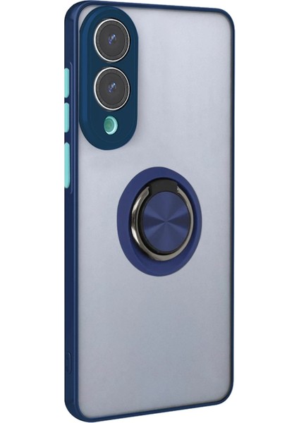 Samsung Galaxy S25 Edge Kılıf Montreal Yüzüklü Silikon Kapak - Lacivert modelleri