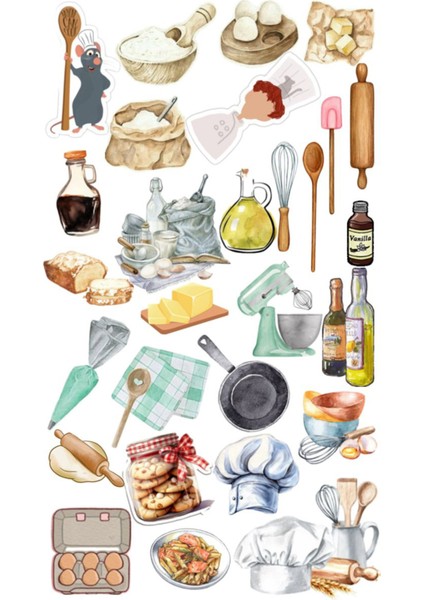 Mutfak Telefon Laptop Notebook Tablet Defter Matara Stiker Etiket ST2166