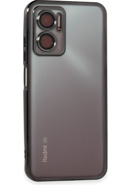 Xiaomi Redmi Note 11E Kılıf Lensli Silikon - Siyah