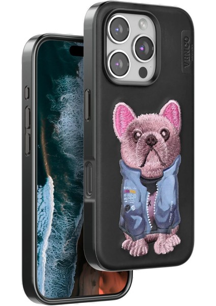 iPhone 16 Pro Max Cute Desenli Kapak - Siyah