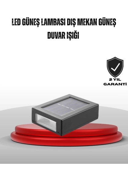 Buğz Güneş Enerjili Su Geçirmez LED Duvar Lambası