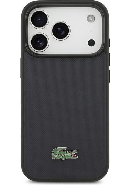iPhone 17 Pro Kılıf Lacoste Lisanslı M-Safeli Pu Pike Desenli Metal Logolu Kartlıklı Kapak Lacivert fiyatları