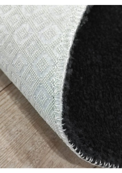Siyah Cloudy Banyo Halısı Peluş Paspas Klozet Seti Takımı 50X60(OVAL)-60X100(OVAL)-60X60(YUVARLAK) fiyatları