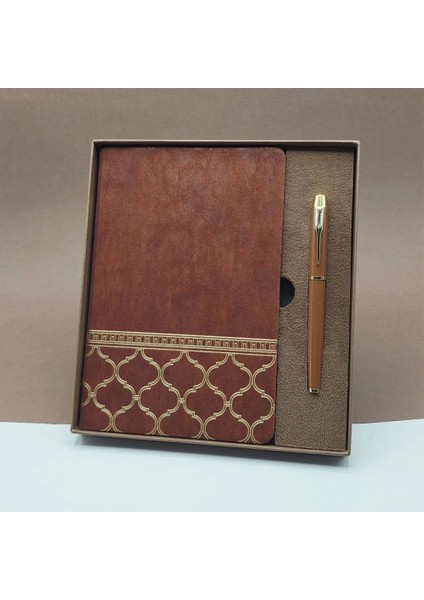 Öğretmenler Günü Hediyesi Kutulu Deri Defter Kalem Seti