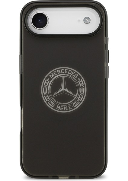 iPhone 17 Air Uyumlu Kılıf Mercedes Benz Lisanslı M-Safeli Buzlu Pc Nostaljik Yıldız Kapak Siyah modelleri