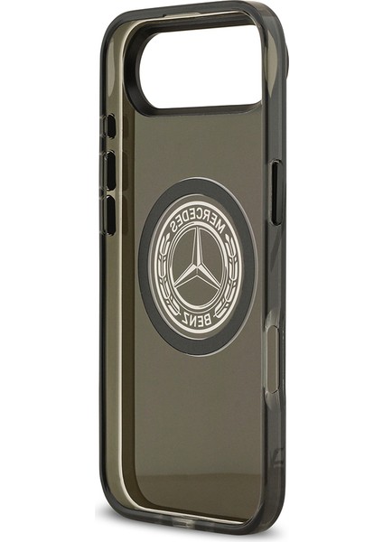 iPhone 17 Air Uyumlu Kılıf Mercedes Benz Lisanslı M-Safeli Buzlu Pc Nostaljik Yıldız Kapak Siyah