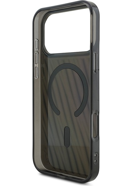 iPhone 17 Pro Max Uyumlu Kılıf Tumı Orjinal Lisanslı M-Safe Şarj Özellikli Transparan Kapak Siyah