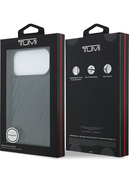 iPhone 17 Pro Max Uyumlu Kılıf Tumı Orjinal Lisanslı M-Safe Şarj Özellikli Transparan Kapak Siyah