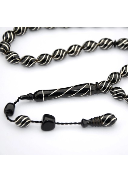 Oltu Taşı Çeşm-I Bülbül Işlemeli Tespih