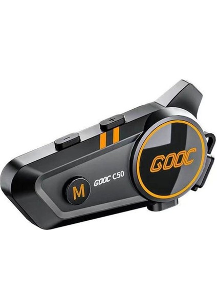 C50 Motosiklet Intercom Kask Kulaklık 1000 Mah Rgb Işıklı Bluetooth Kulaklık IP67