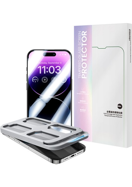 iPhone 13 Pro Uyumlu Benks V Pro Ultra Shield 0.3mm Ekran Koruyucu Uygulama Aparatlı Şeffaf modelleri