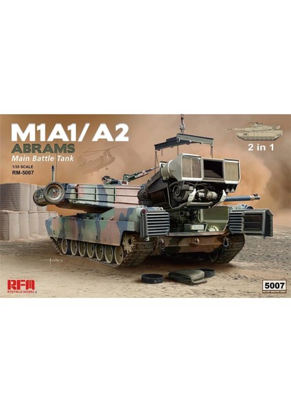 5007 1/35 Ölçek, M1A1/ A2 Abrams Tankı, İç Detaylı, Plastik Model kiti