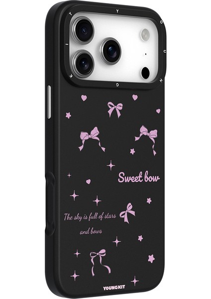 iPhone 17 Pro Max Uyumlu Kılıf M-Safe Şarj Özellikli Airbagli Youngkit Sweathart Serisi Kapak Siyah fiyatları