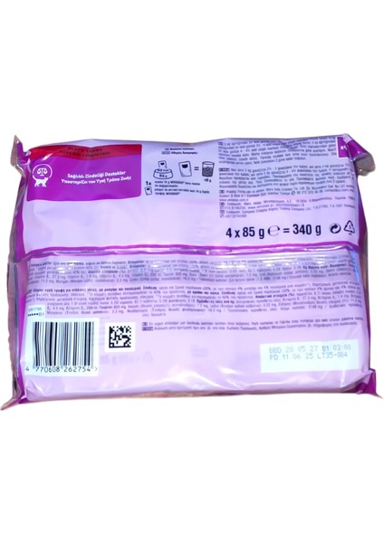 Duo Klasik Karma Lezzetler Kedi Yaş Maması 4X85GR (13 Paket,52 Adet Tekli) fiyatları