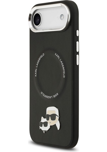 iPhone 17 Air Kılıf Karl Lagerfeld Lisanslı M-Safeli Metal Kamera ve Buton K&c Pu Deri Kapak Siyah fiyatları